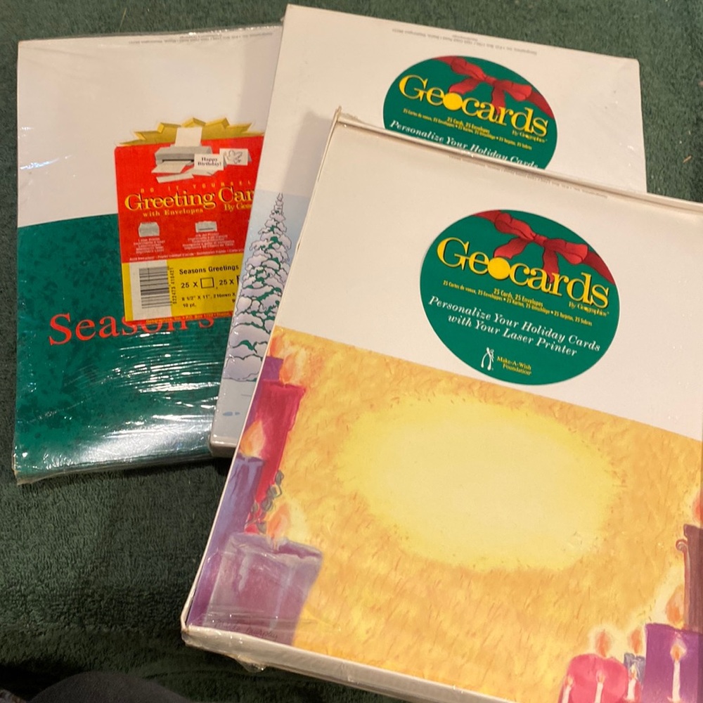 NWT Three Packages of 25 cards/envelopes each